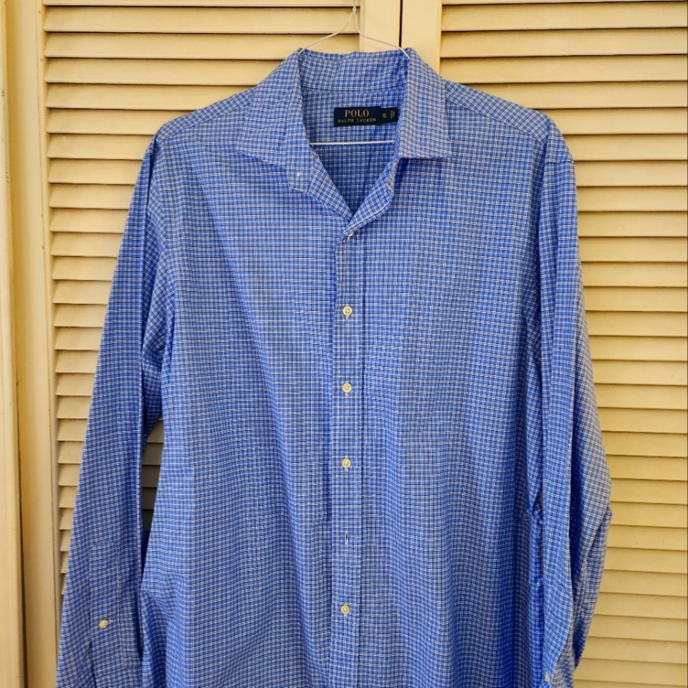 Polo by Ralph Lauren Blue Checkered Men's Shirt